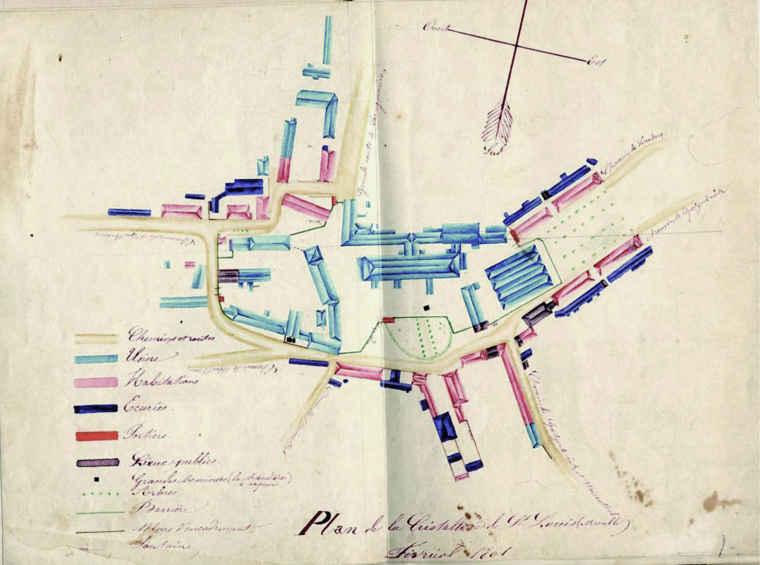 plan-de-la-cristallerie-Saint-Louis-en-1861-ARchives-de-la-manufacture-Saint-Louis